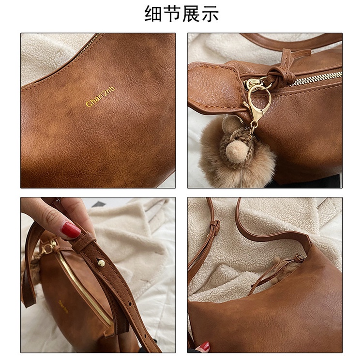 Túi Đeo JASMIN NOIR Chéo Da PU Thiết Kế Đơn Giản Thời Trang Cho Nữ