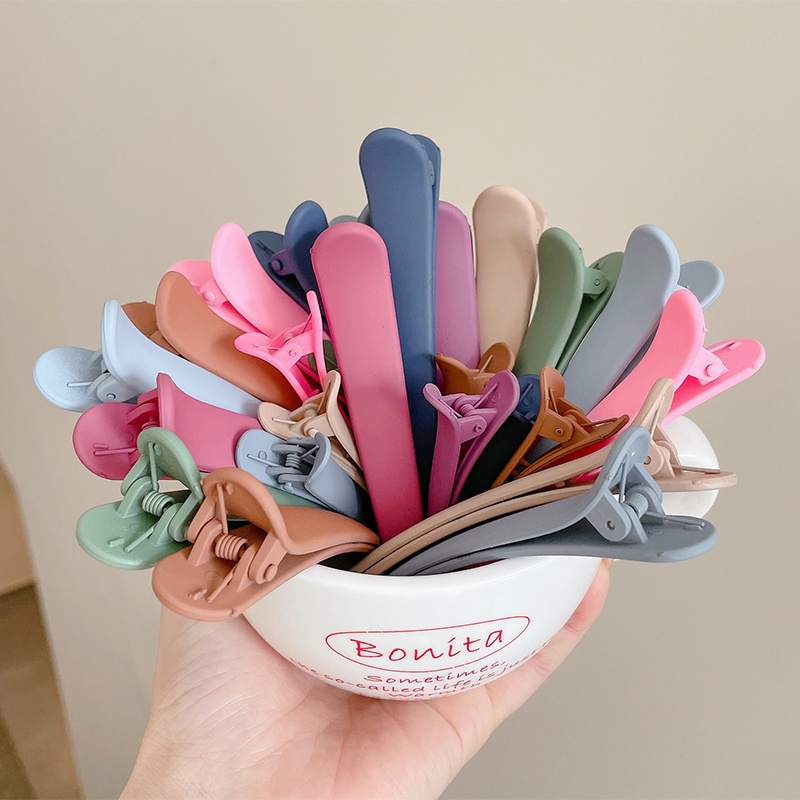 Kẹp Tóc Mỏ Vịt Nhiều Màu Sắc Cỡ Lớn Không Để Lại Dấu Vết Trang Điểm Làm Tóc