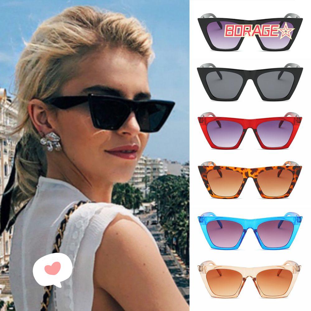 Kính Mát BORAG Gọng Vuông Chống Tia UV400 Phong Cách Đường Phố Cho Nữ