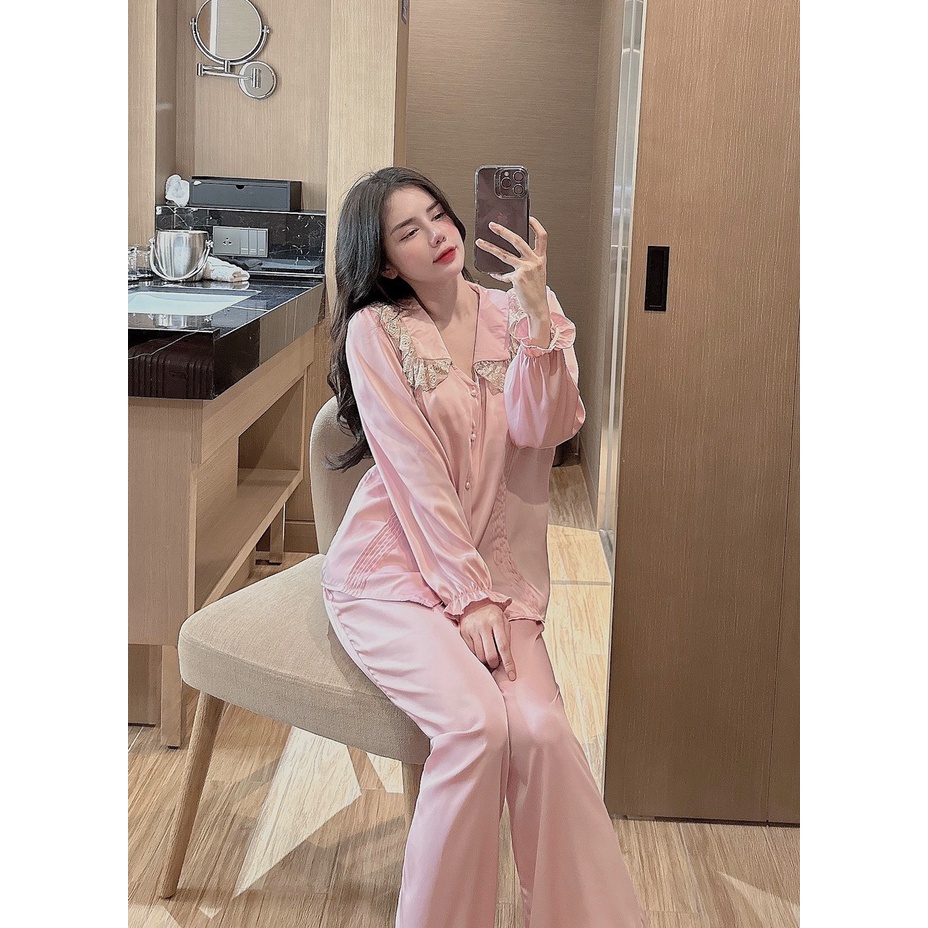 Đồ bộ nữ, đồ ngủ tiểu thử, pyjama nữ, pijama, chất liệu lụa latin mềm mịn, xưởng  may đo thiết kế