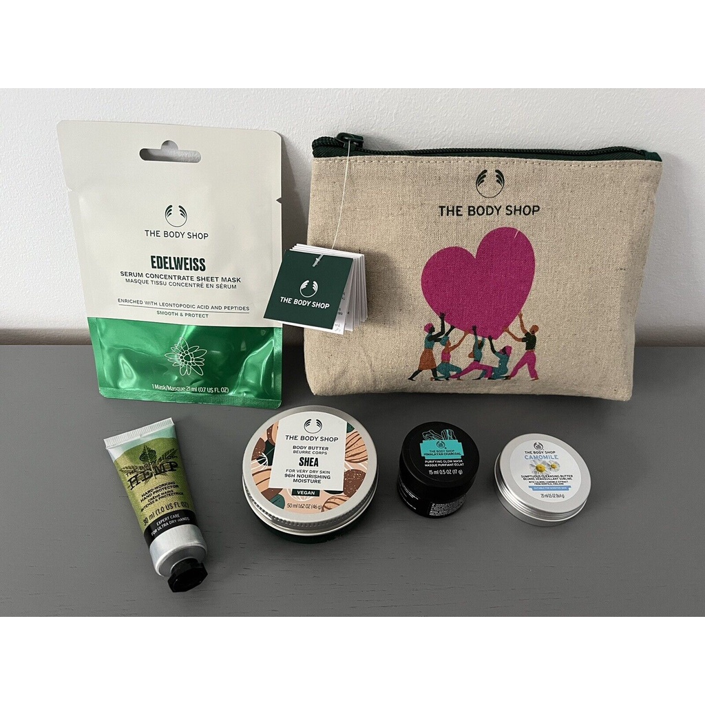 Set quà 5 món best seller The Body Shop Best Bits Icons Pouch