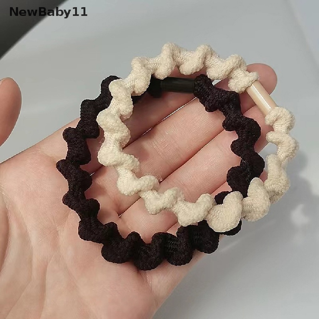 Bộ 10 Dây Buộc Tóc Cao Su Màu Cà Phê Đơn Giản Dành Cho Nữ