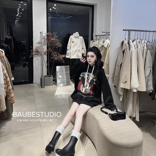 Áo hoodie lót lông siêu hot Bầu Bé