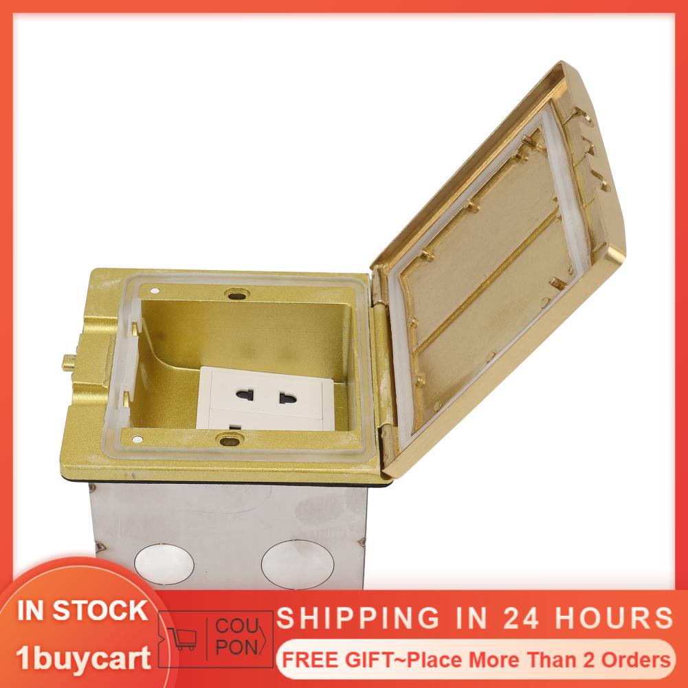 1buycart Concealed Floor Socket Brass Space Saving Flame Retardant Heat Resistant Universal 250V
