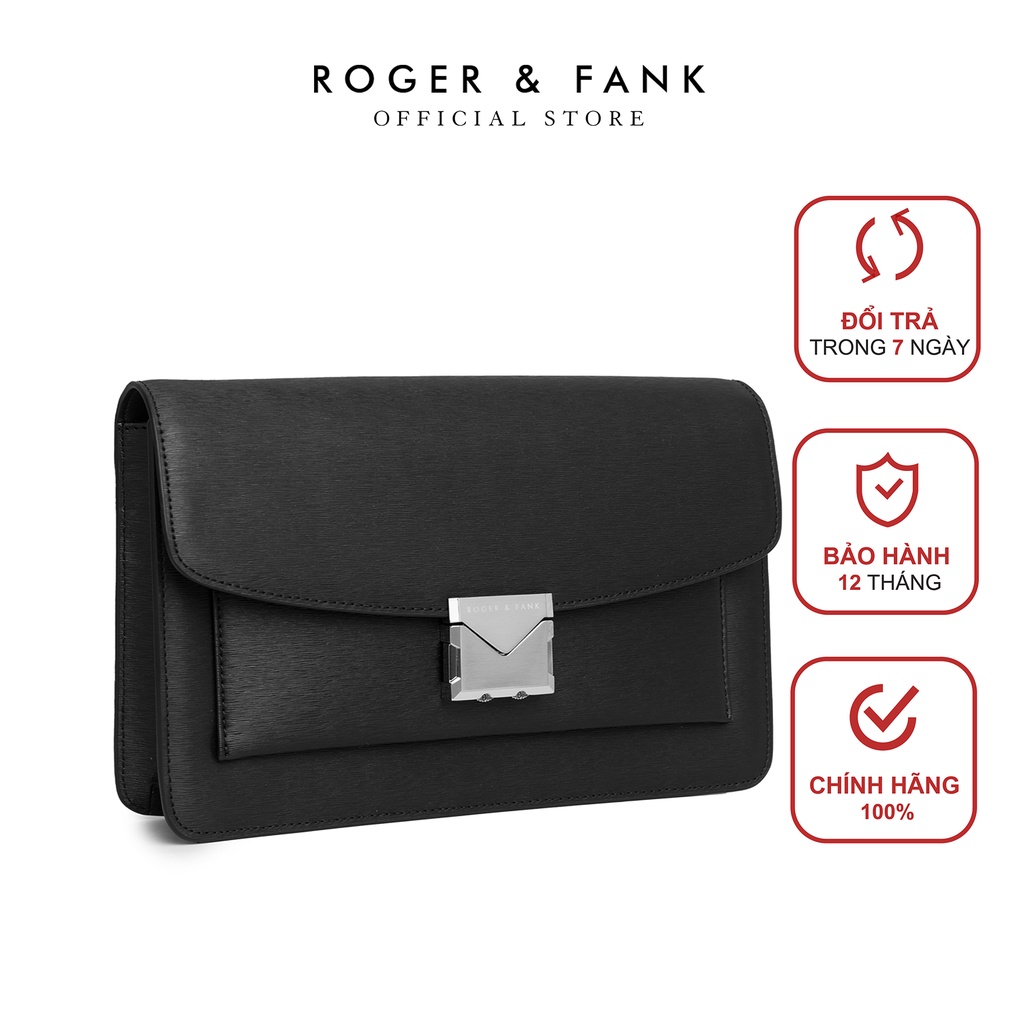 Ví cầm tay Clutch nam thương hiệu Roger & Fank da bê nhập khẩu