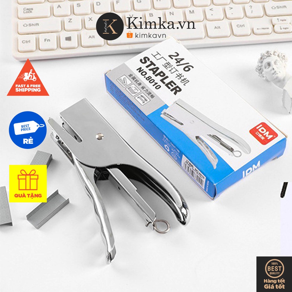 (46) Dập Ghim, Kẹp Bấm Ghim Giấy Tài Liệu Inox
