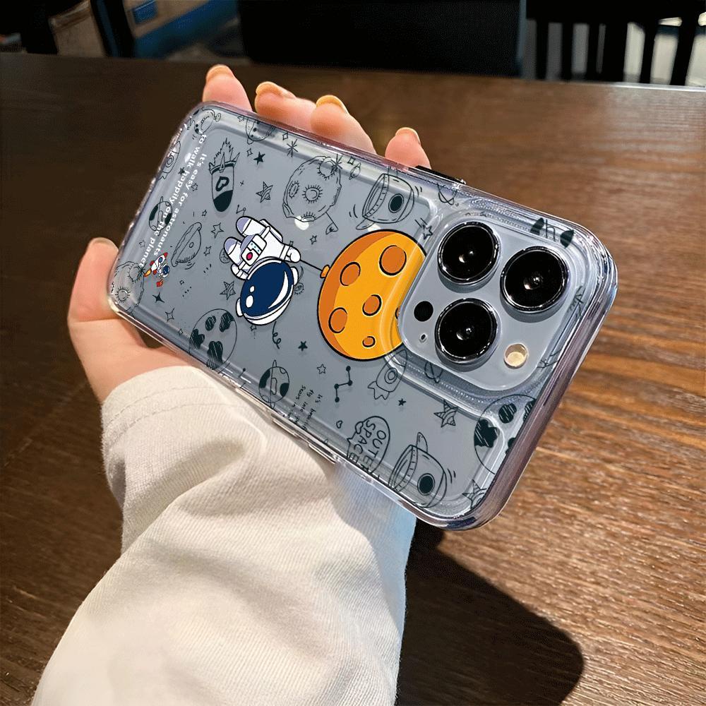 Ốp Điện Thoại Trong Suốt Hình Phi Hành Gia Cho iphone 14promax 13 12 11 7Plus 7 8 X XR XSMax