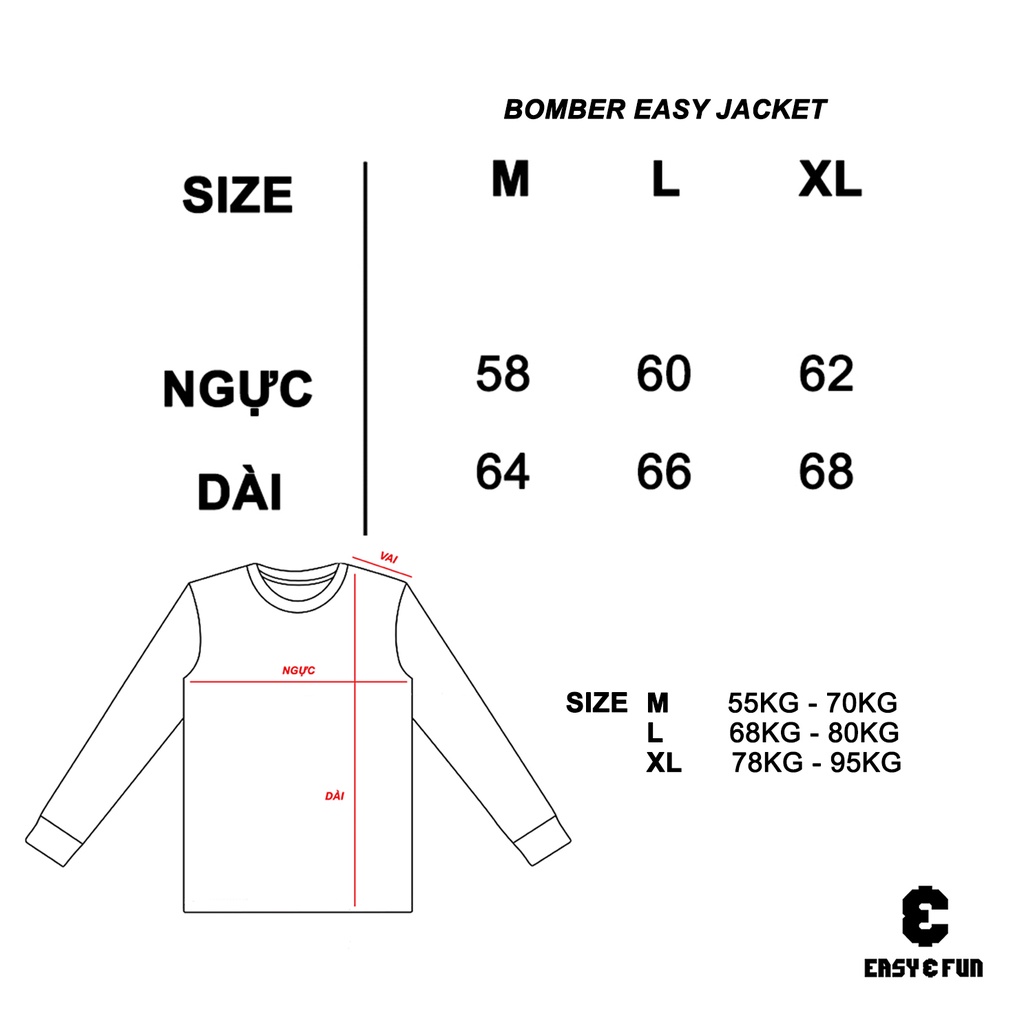 Áo khoác bóng chày nỉ bông nam nữ unisex logo thêu BASEBALL EASY JACKET