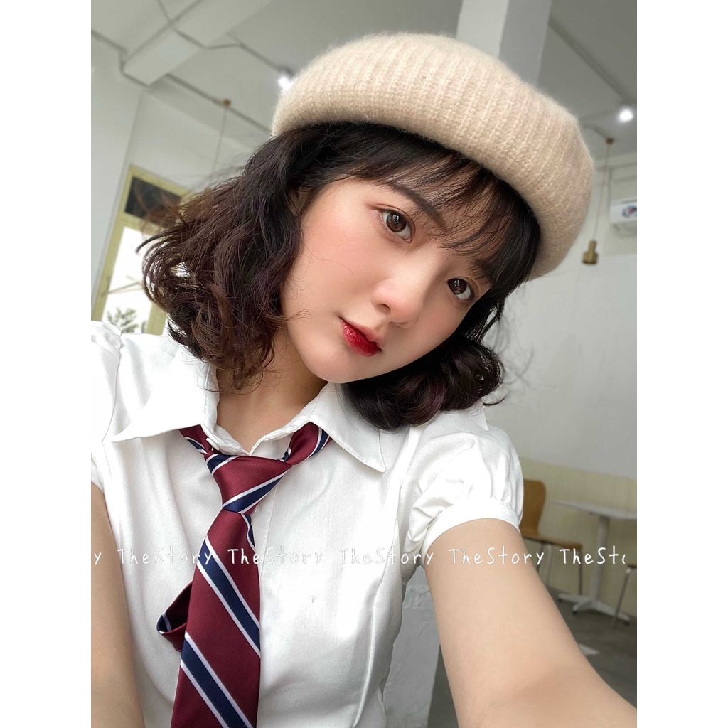 Set áo sơ mi trắng và cà vạt đỏ  S639