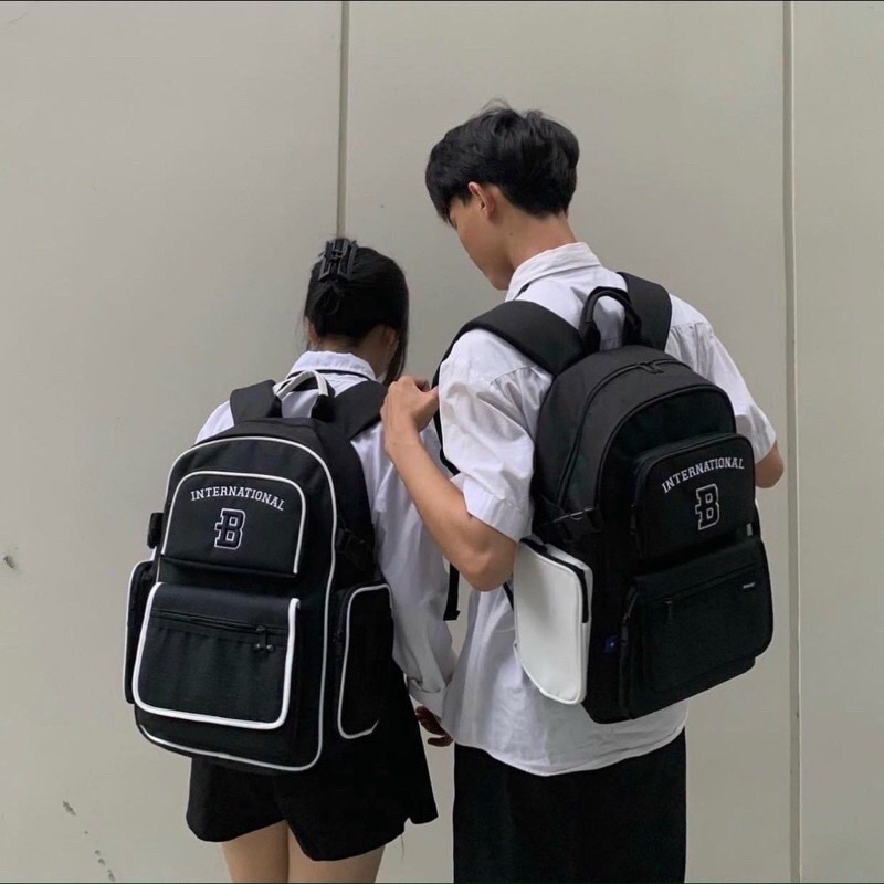 Balo BAMA BORDER Backpack Balo Bama Đi Học Đi Chơi Ulzzang Unisex - Bánh Mì Store Balo VNXK