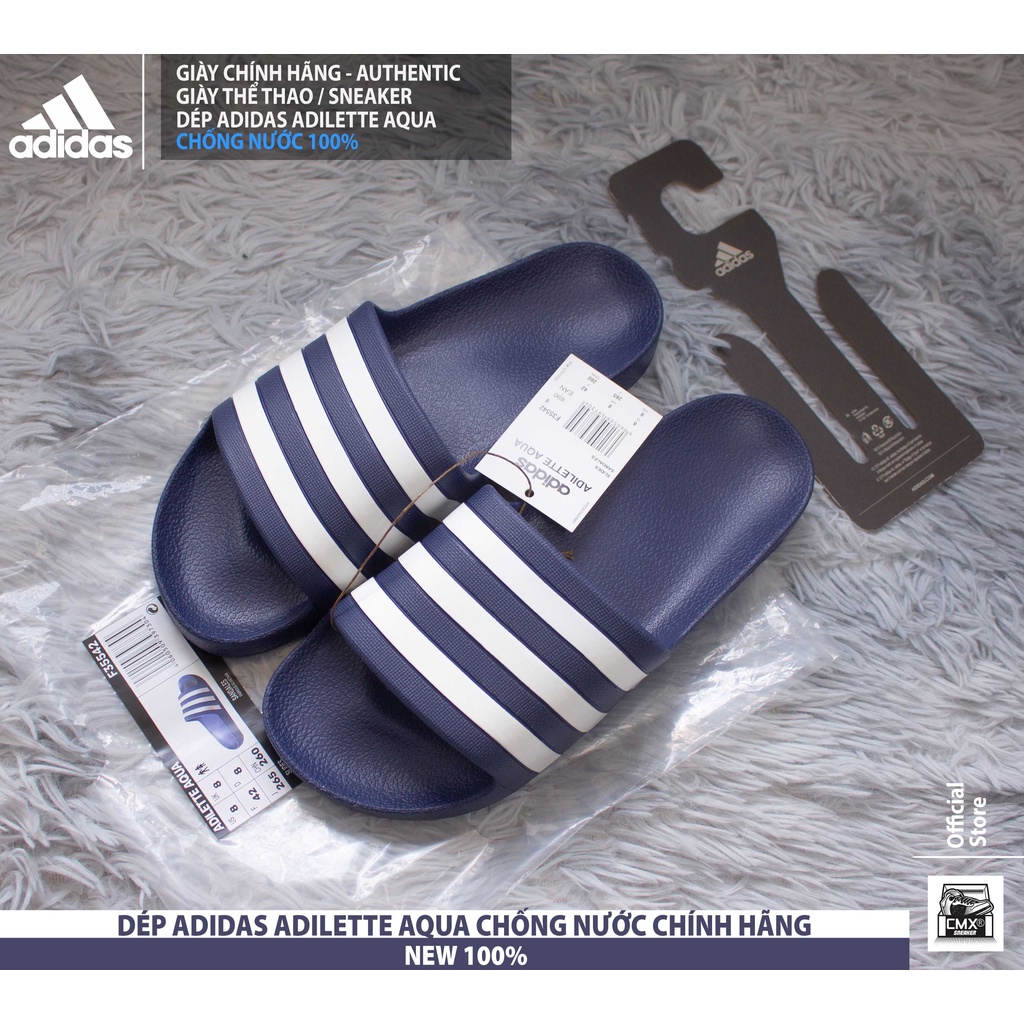 😘  Dép 𝘼𝒅𝙞𝒅𝙖𝒔 Adilette Aqua QUAI NGANG CHỐNG NƯỚC