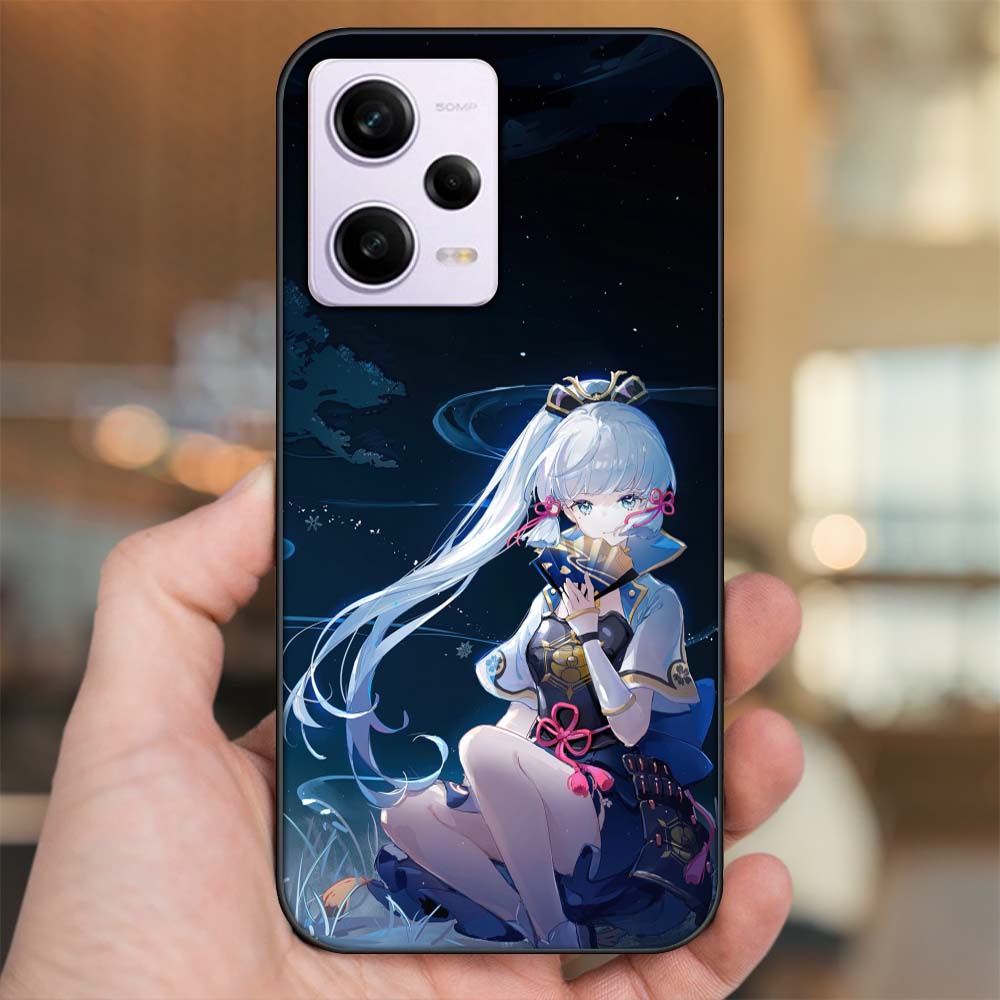 Ốp lưng Xiaomi Redmi Note 12 viền đen in hình Ayaka Genshin Impact