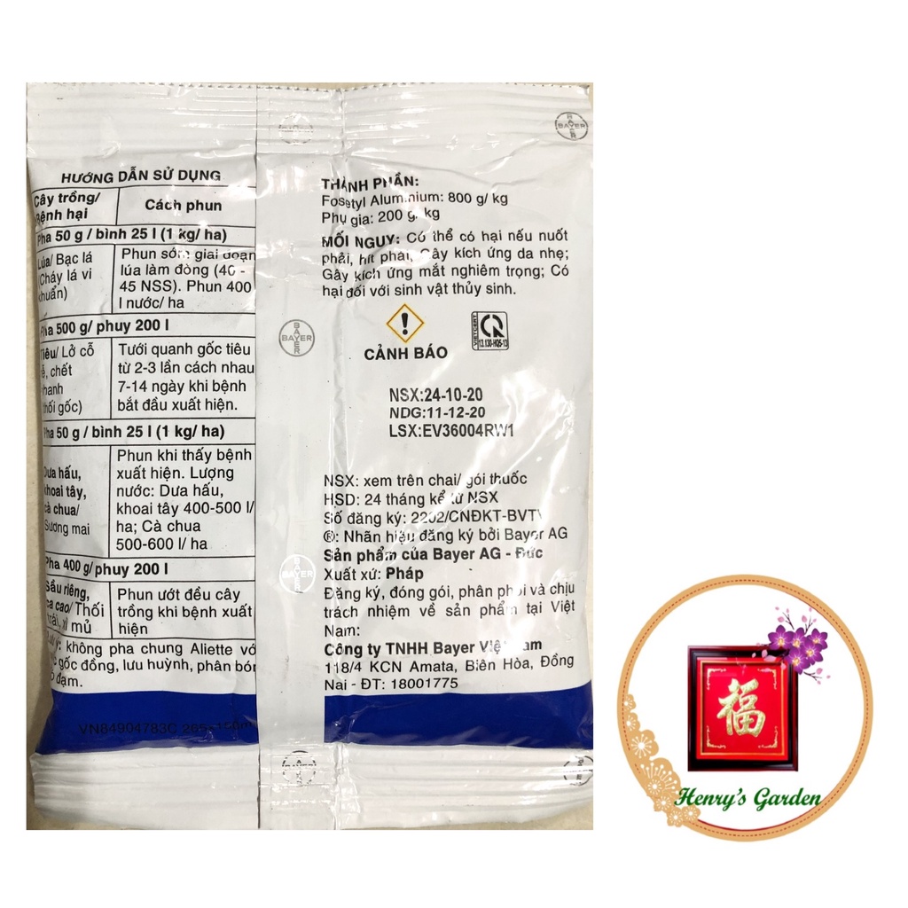 Thuốc Trừ Bệnh Aliette 800WG - #048A# 100g