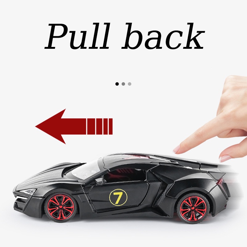 Mô Hình Xe Hơi Thể Thao Lykan Hypersport Phun Sương Bằng Hợp Kim Kẽm Có Đèn Và Âm Thanh 1 / 24 Làm Quà Sinh Nhật Cho Bé 3 Tuổi