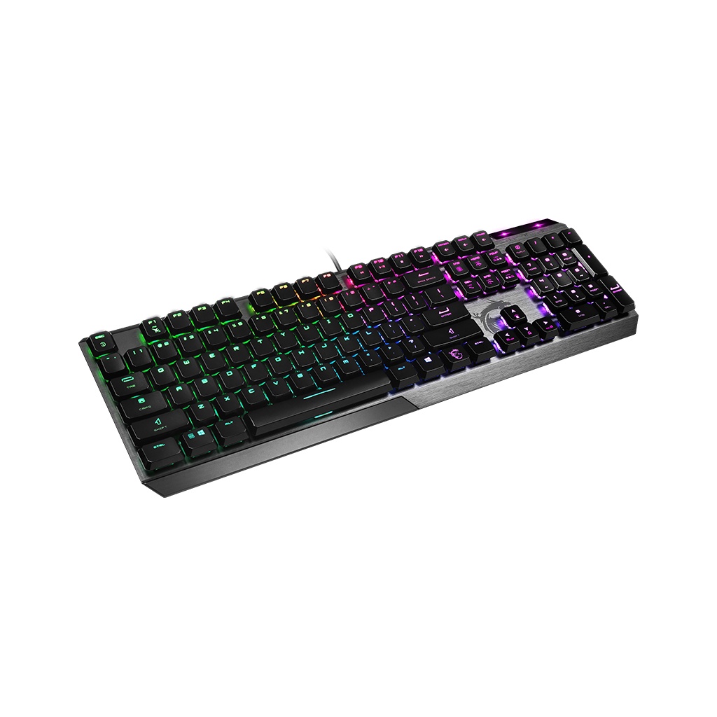 Bàn phím cơ gaming MSI Vigor GK50 Kailh Low Profile Switch, Màu Đen - Anti Ghosting full bàn phím - RGB Mystic Light