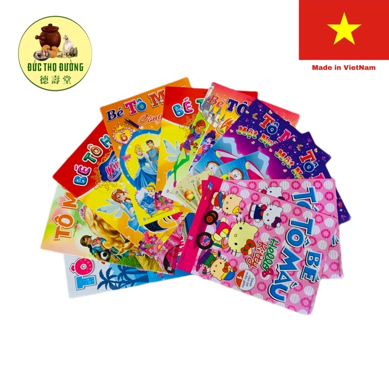 Vở Bé tô màu khám phá thế giới cùng Ích Nhi- Quà tặng cho bé yêu