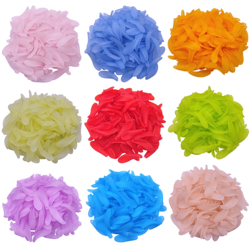 Set 100 Hạt Xỏ Lỗ Hình Cánh Hoa 27 * 9mm / 33 * 10mm Làm Trang Sức Thủ Công