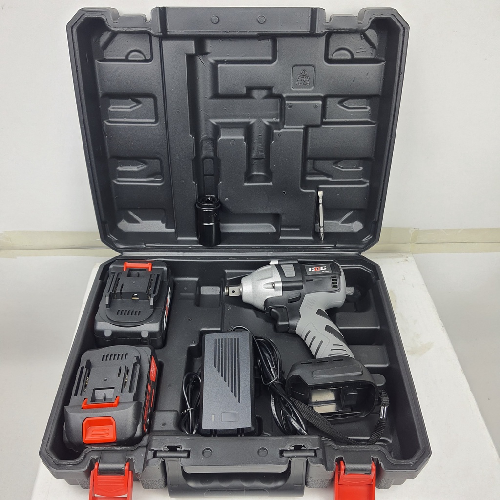 Máy siết bulong dùng pin không chổi than GGG ruột đồng 100%, máy mở ốc kèm bắt vít tiện dụng