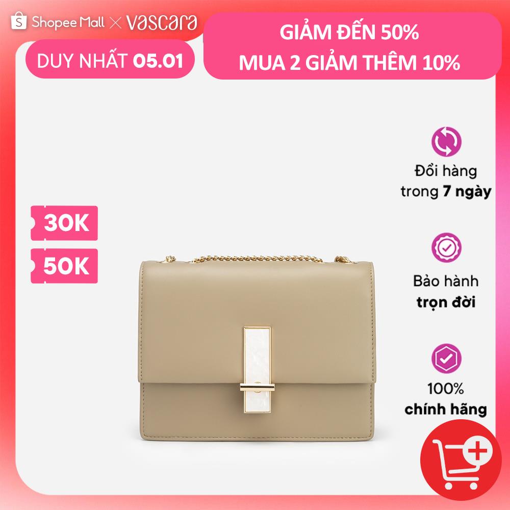 Vascara Túi Đeo Chéo Quai Xích Khóa Marble Viền Gold - SHO 0196