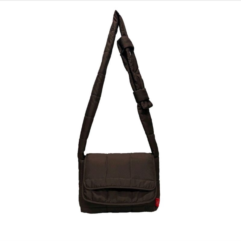 Túi đeo chéo chần bông nam nữ unisex  siêu nhẹ chống nước alsbag HAI NẮP