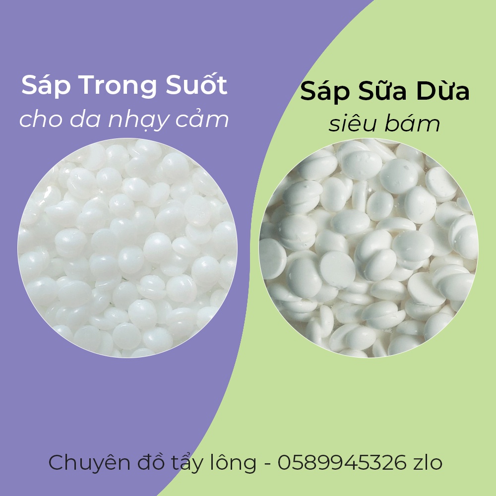 [100Gr] Sáp Dừa Wax Lông Cao Cấp Nhập Khẩu, Sáp Trong Suốt Dành Cho Da Nhạy Cảm Tẩy Lông Hiệu Quả Tại Nhà
