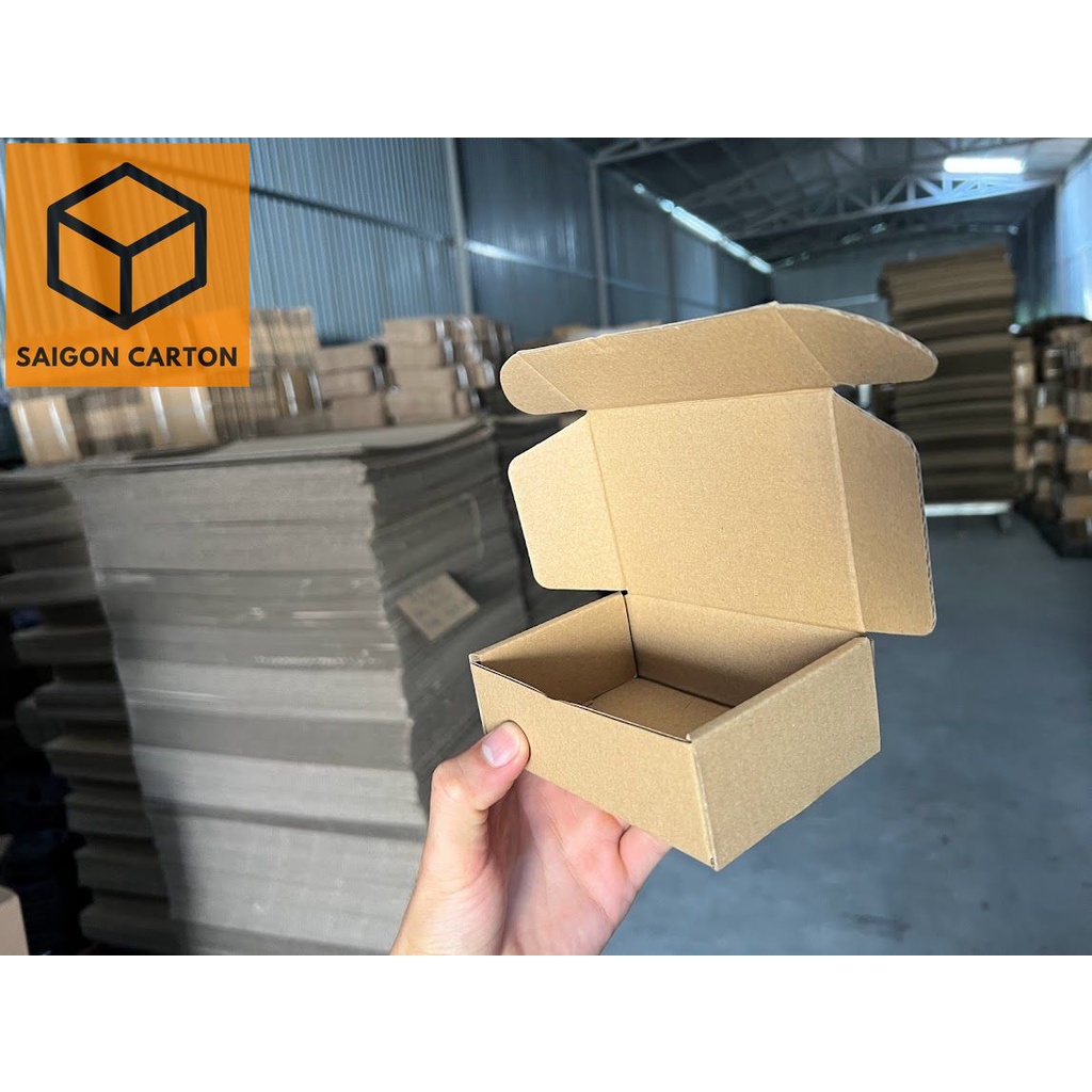 50 Hộp carton COD 15x8x8 nắp gài, nắp cài