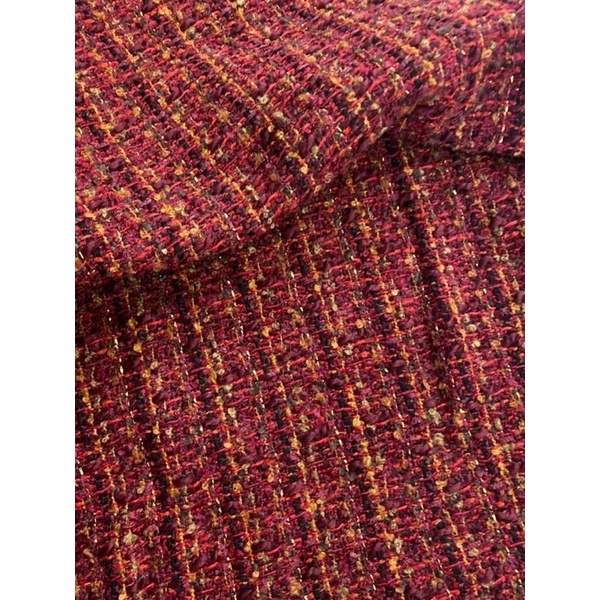 Set dạ tweed đỏ đô tách rời