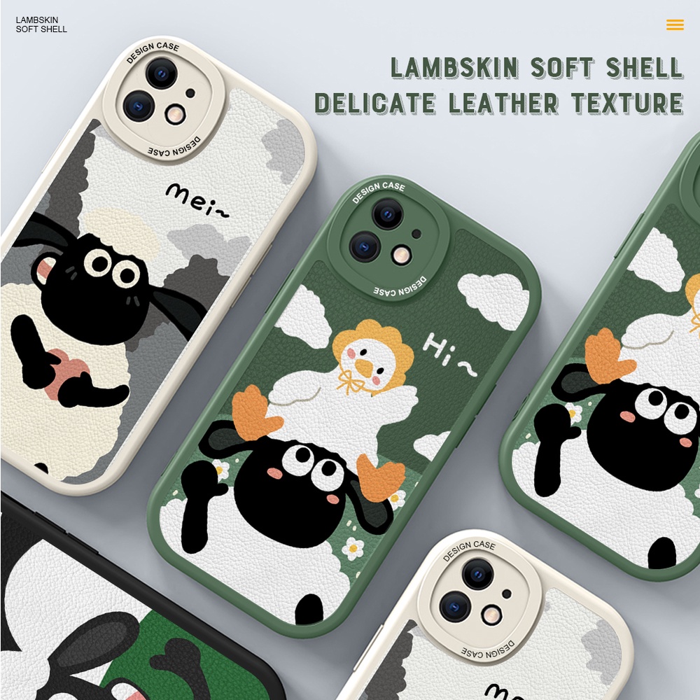 Xiaomi Redmi Note 10 10S 9 9S 8 7 Pro 5G Cho Ốp lưng điện thoại In Hình Lambskin Cartoon Shawn Sheep