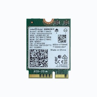 Card wifi bluetooth 2 băng tần ac 9560ngw wifi 5 bluetooth 5.1