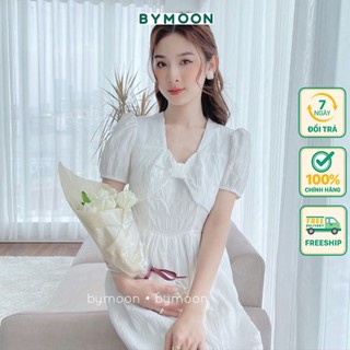 Đầm nữ dáng dài vintage tiểu thư thiết kế BY MOON - ảnh thật V016
