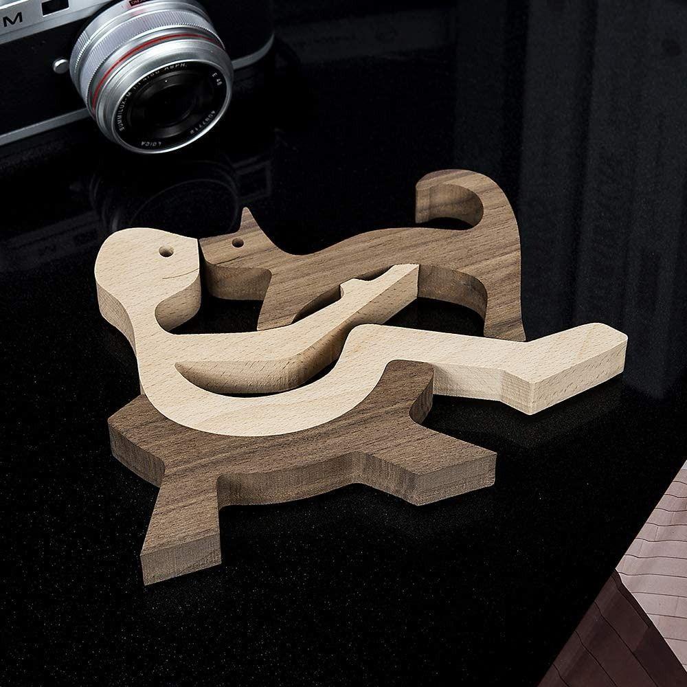 DARNELL Mô Hình Cún Con Bằng Gỗ Dễ Thương Siêu Bền Độc Đáo Dùng Làm Quà Tặng