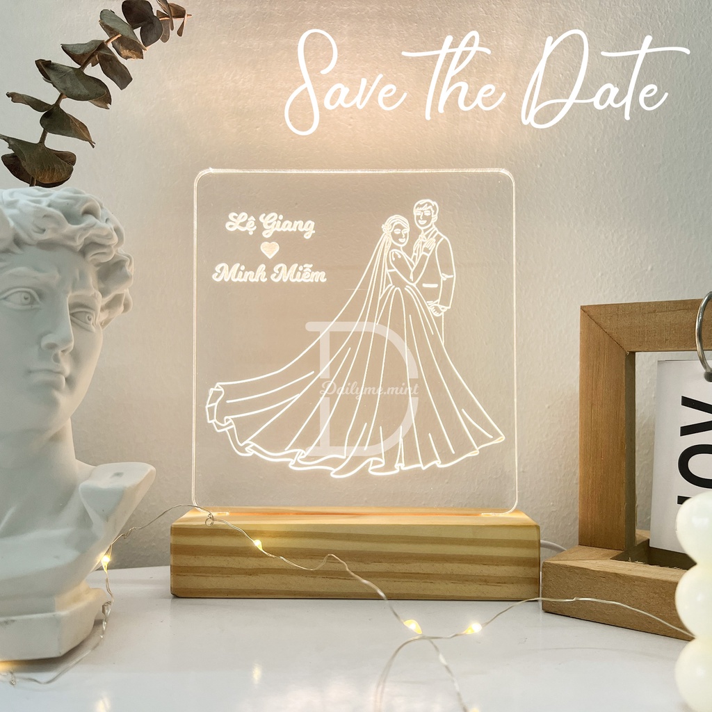 Đèn Ngủ Led 3D Đế Gỗ Khắc Theo Yêu Cầu - Dailyme.mint | BigBuy360 - bigbuy360.vn