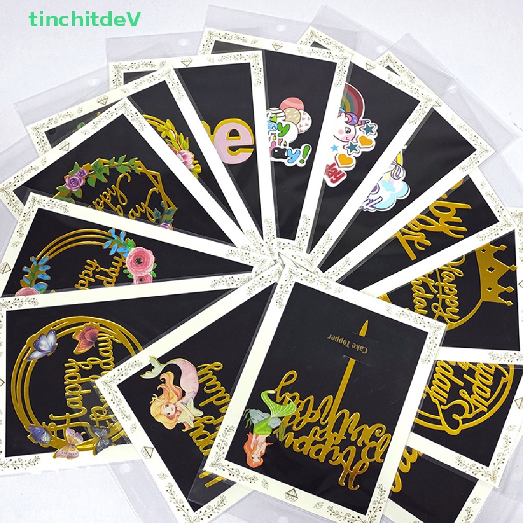Que Cắm Bánh Sinh Nhật Hình Hoa Tráng Gương Màu Vàng Bằng Acrylic