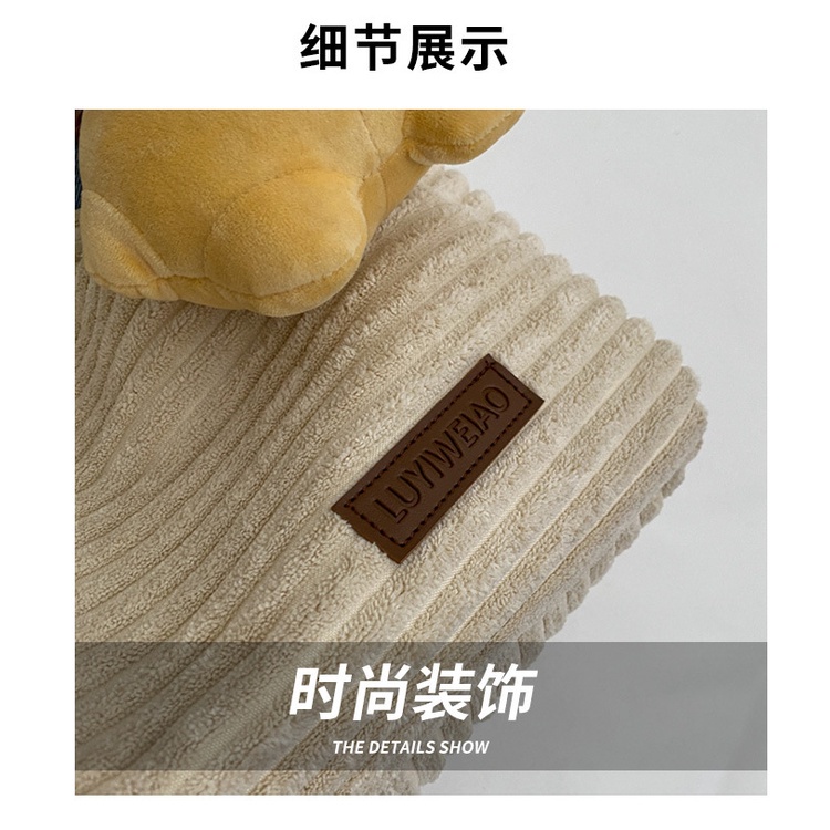 Túi Đeo JASMIN NOIR Chéo Vải Flannel Hình Bán Nguyệt Thiết Kế Đơn Giản Cá Tính Cho Nữ