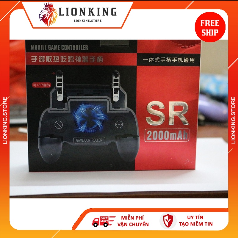 Tay cầm chơi game tản nhiệt - nút PUBG + PIn dự phòng - PUBG, ROS, FF siêu hot 2019