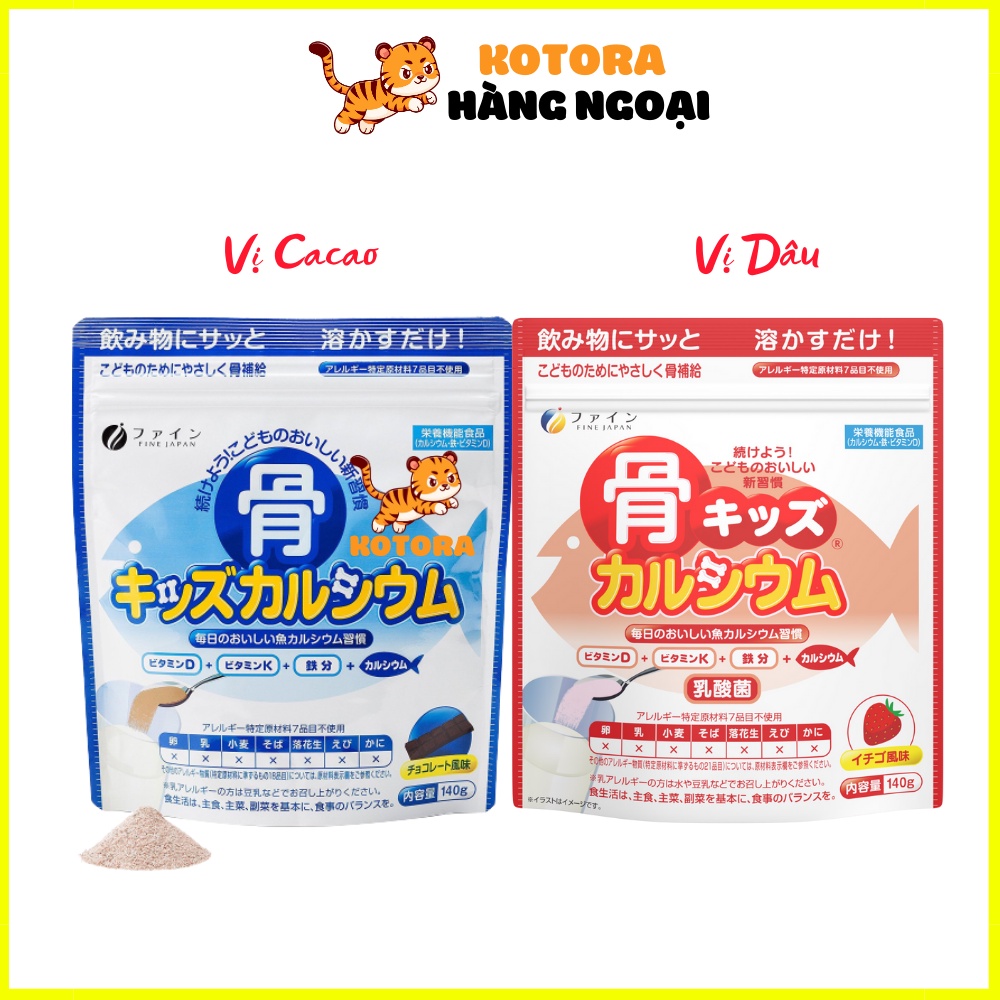 Bột canxi cá tuyết Nhật Bản Bone's Calciumcho bé từ 1 tuổi, cung cấp canxi giúp xương chắc khỏe, tăn