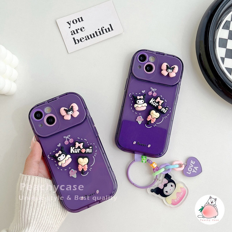 Ốp Điện Thoại TPU Mềm Có Gương Trang Điểm Hình Kouromi 3D Cho iPhone 14 13 12 11 Pro Max Xr Xsmax 13pro