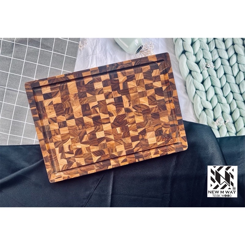 Thớt Gỗ Teak NEW M WAY đạt chuẩn VSATTP trong nước và Quốc Tế giá nhà máy đủ Size lớn nhỏ, tiện dụng, bạn đồng hành bếp
