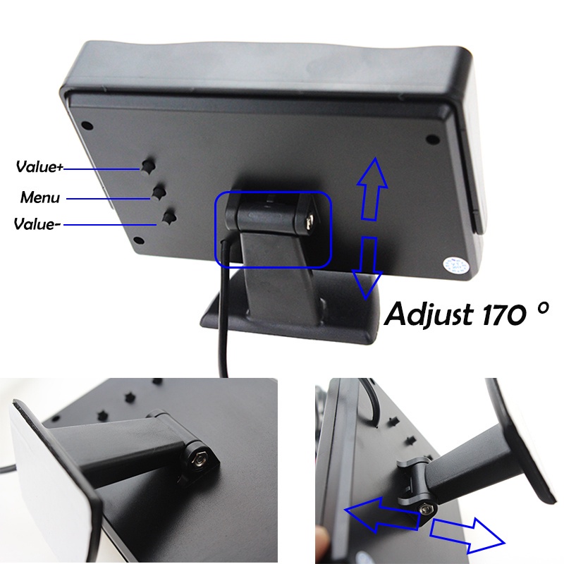 Camera Lùi Xe 4.3 Inch IPS Với Tầm Nhìn Ban Đêm HD IR