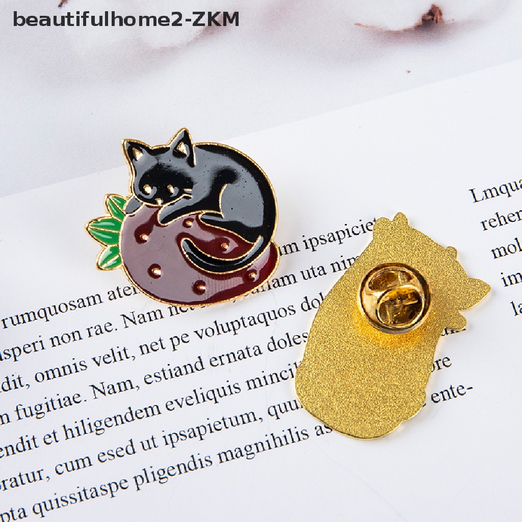 4 Huy Hiệu Cài Áo Hình Mèo Đáng Yêu Tráng Men