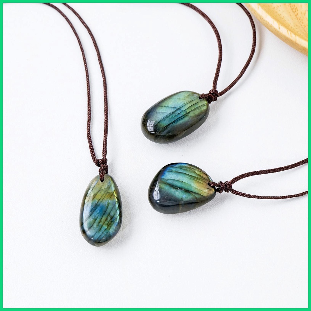 Mặt Dây Chuyền Bằng Đá Labradorite Tự Nhiên Hình Giọt Nước