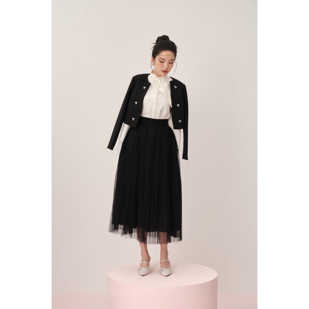 Áo khoác đen đính đá Bleur- SIZE S/M/L- HÀNG CHÍNH HÃNG- JuletbyGiang