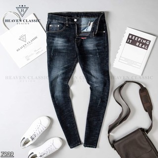 Quần Jeans Nam, quần bò nam Xanh wax mã 7909 cao cấp , vải bò chuẩn, ảnh sản phẩm chính chủ Heaven