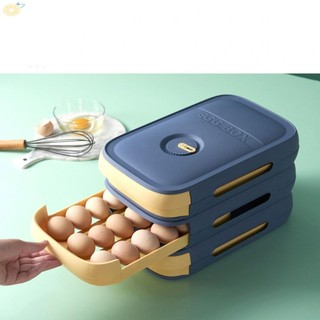 【VARSTR】Drawer Type Kitchen Organizer Refrigerator Food Egg Storage Box Rack New UK