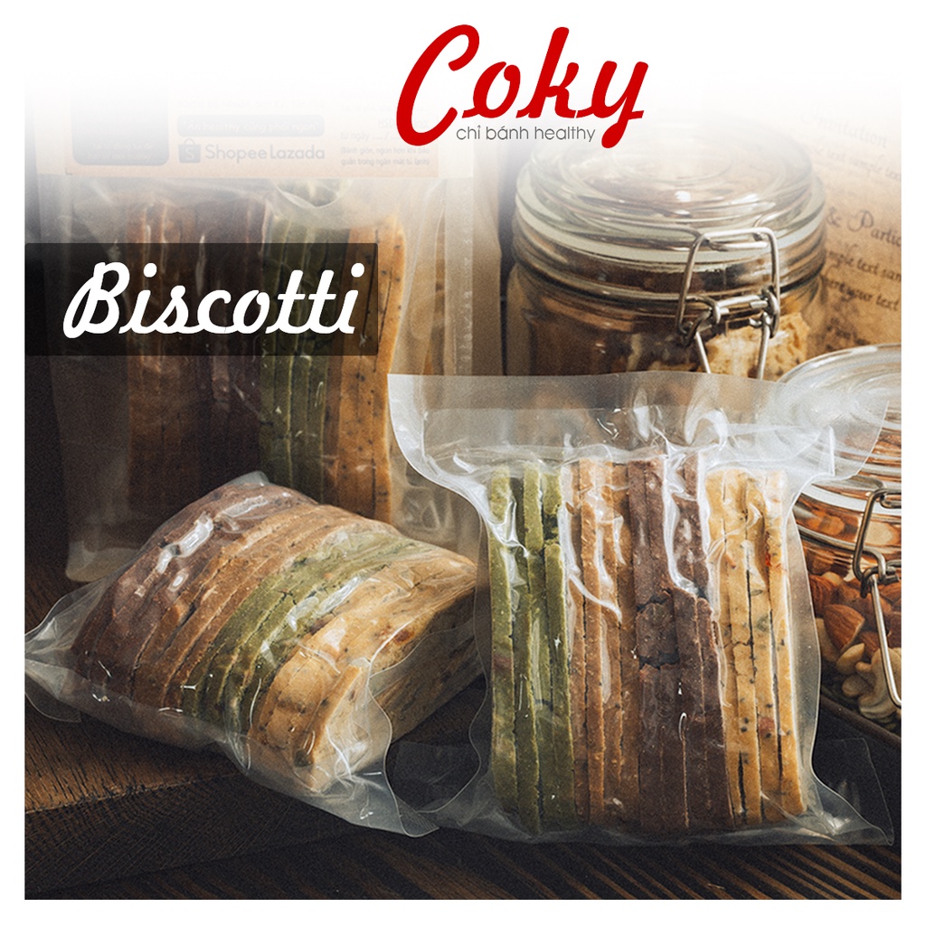Bánh biscotti nguyên cám cho người tiểu đường ăn kiêng - Coky