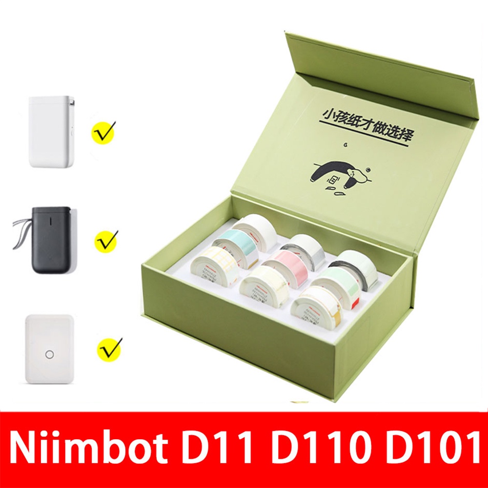 9 Cuộn / Hộp Nhãn Dán Cho Niimbot D11 D110 D101 Nhãn Máy In Cuộn Giấy Nhiệt Cho Niimbot Labeller D11