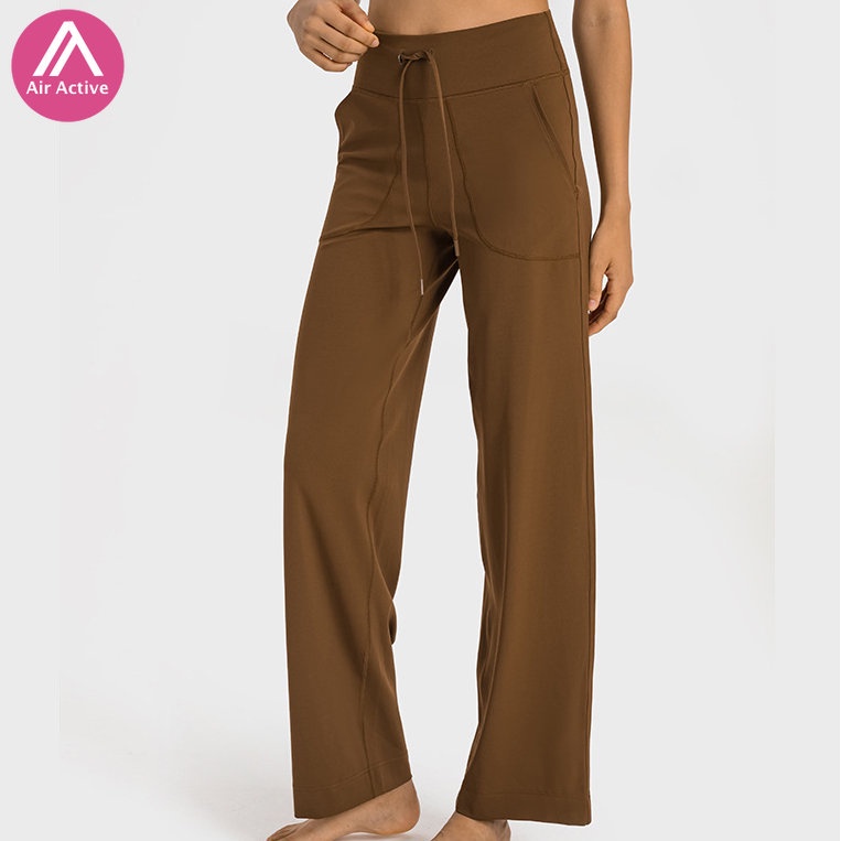 Quần tập yoga Airactive Leisure ống rộng eo thun có thể điều chỉnh