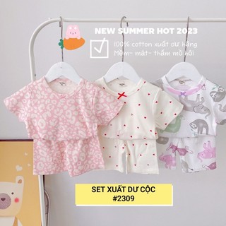 set 3 bộ thun cotton cho bé gái