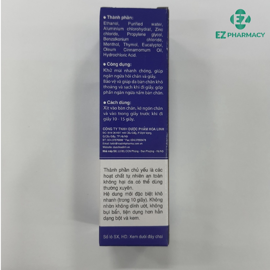 Xịt khử mùi Zuchi Family khử mùi hôi chân và hôi giày dung tích 50ml - EZ Pharmacy