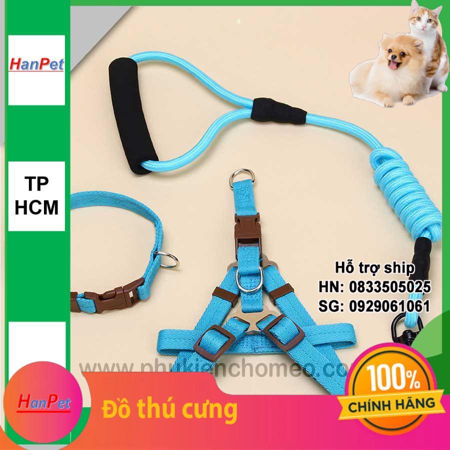 HCM-SP1049 - Dây dắt chó hình yên ngựa tròn tam giác (hanpet 4711891)
